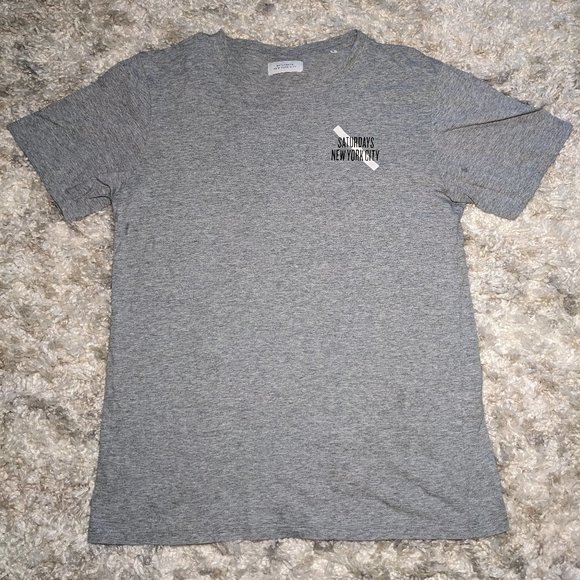 Saturdays New York City short sleeve tshirt size Medium in heather grey - Picture 1 of 4